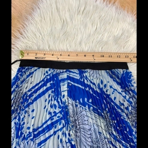 MISS WU‎ Jason Wu Size 8 Blue Cream Black Floral Pl - Picture 9 of 9